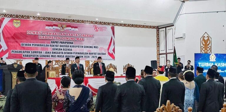 25 Anggota DPRD Gumas Masa Jabatan 2024-2029 Dilantik