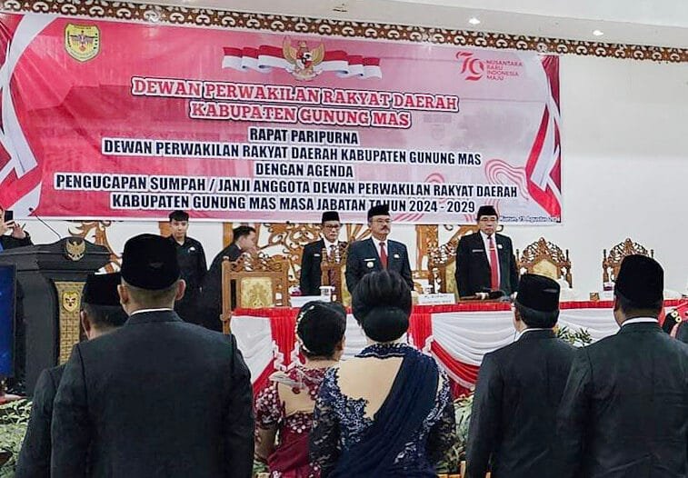 25 Anggota DPRD Gumas Masa Jabatan 2024-2029 Dilantik