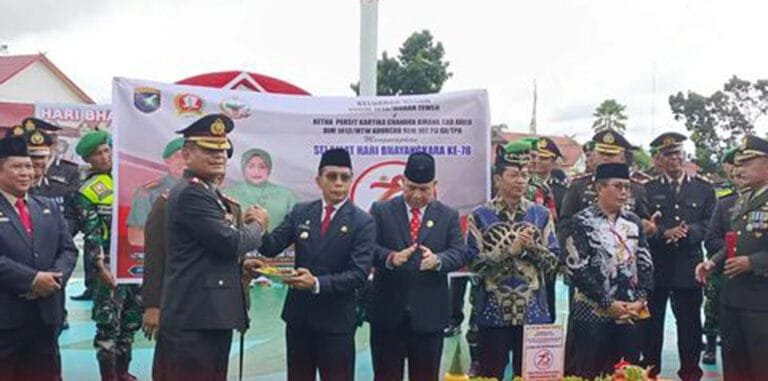 Upacara Peringatan Hari Bhayangkara RI ke-78 Tingkat Kabupaten Mura
