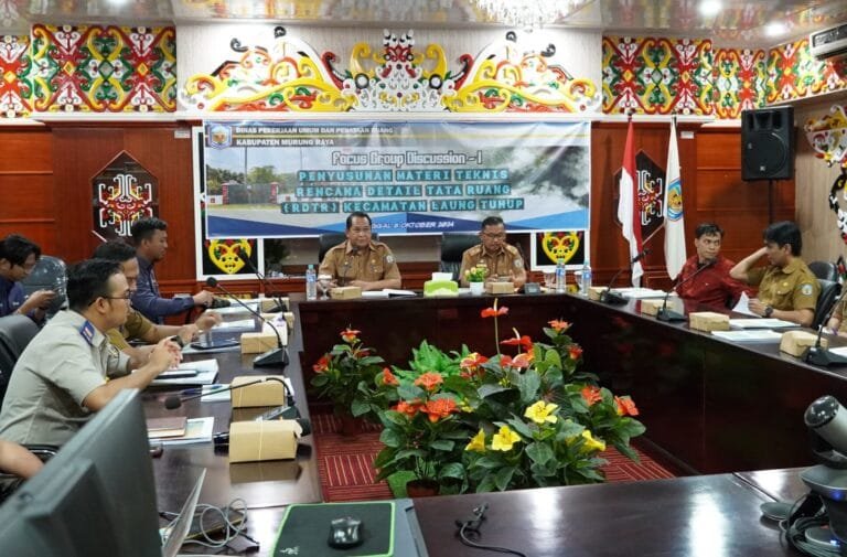 Dinas PUPR Laksanakan FGD Penyusunan Materi Teknis RDTR Kecamatan Laung Tuhup