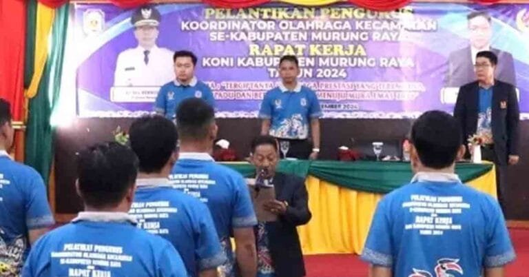 Asisten Setda Mura Hadiri Pelantikan Pengurus Koordinator Olahraga Kecamatan