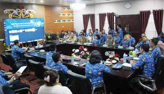 Asisten I Setda Mura Ikuti Entry Meeting bersama Tim BPK RI Perwakilan Kalteng
